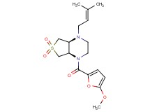 (4aS*,7aR*)-1-(5-methoxy-2-furoyl)-4-(3-methyl-2-buten-1-yl)octahydrothieno[3,4-b]pyrazine 6,6-dioxide