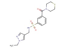 N-[(1-ethyl-1H-pyrazol-4-yl)methyl]-3-(thiomorpholin-4-ylcarbonyl)benzenesulfonamide