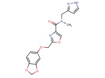 2-[(1,3-benzodioxol-5-yloxy)methyl]-N-methyl-N-(1H-pyrazol-3-ylmethyl)-1,3-oxazole-4-carboxamide