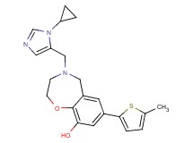 4-[(1-cyclopropyl-1H-imidazol-5-yl)methyl]-7-(5-methyl-2-thienyl)-2,3,4,5-tetrahydro-1,4-benzoxazepin-9-ol