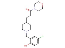 4-chloro-2-({4-[3-(4-morpholinyl)-3-oxopropyl]-1-piperidinyl}methyl)phenol
