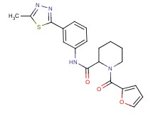 1-(2-furoyl)-N-[3-(5-methyl-1,3,4-thiadiazol-2-yl)phenyl]-2-piperidinecarboxamide