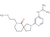 2-[6-(isopropylamino)pyrimidin-4-yl]-7-(2-methoxyethyl)-2,7-diazaspiro[4.5]decan-6-one