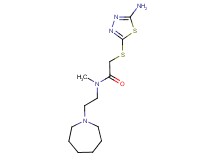 2-[(5-amino-1,3,4-thiadiazol-2-yl)thio]-N-(2-azepan-1-ylethyl)-N-methylacetamide