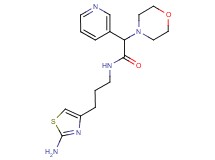 N-[3-(2-amino-1,3-thiazol-4-yl)propyl]-2-(4-morpholinyl)-2-(3-pyridinyl)acetamide