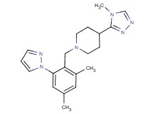 1-[2,4-dimethyl-6-(1H-pyrazol-1-yl)benzyl]-4-(4-methyl-4H-1,2,4-triazol-3-yl)piperidine