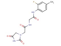 N~2~-[(2,4-dioxoimidazolidin-1-yl)acetyl]-N~1~-(2-fluoro-4-methylphenyl)glycinamide