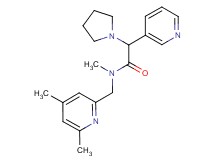 N-[(4,6-dimethyl-2-pyridinyl)methyl]-N-methyl-2-(3-pyridinyl)-2-(1-pyrrolidinyl)acetamide