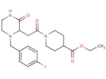 ethyl 1-{[1-(4-fluorobenzyl)-3-oxo-2-piperazinyl]acetyl}-4-piperidinecarboxylate