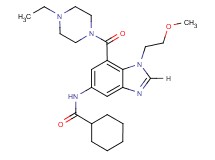 N-[7-[(4-ethyl-1-piperazinyl)carbonyl]-1-(2-methoxyethyl)-1H-benzimidazol-5-yl]cyclohexanecarboxamide