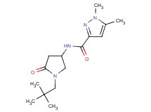N-[1-(2,2-dimethylpropyl)-5-oxo-3-pyrrolidinyl]-1,5-dimethyl-1H-pyrazole-3-carboxamide