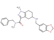 5-[(1,3-benzodioxol-5-ylmethyl)amino]-N-benzyl-N,1-dimethyl-4,5,6,7-tetrahydro-1H-indazole-3-carboxamide