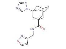 N-(isoxazol-3-ylmethyl)-3-(1H-1,2,4-triazol-1-yl)adamantane-1-carboxamide