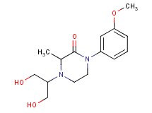 4-[2-hydroxy-1-(hydroxymethyl)ethyl]-1-(3-methoxyphenyl)-3-methylpiperazin-2-one