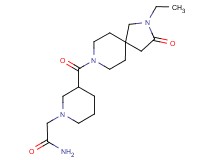 2-{3-[(2-ethyl-3-oxo-2,8-diazaspiro[4.5]dec-8-yl)carbonyl]piperidin-1-yl}acetamide
