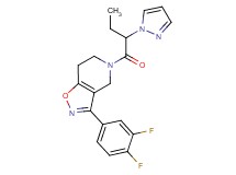 3-(3,4-difluorophenyl)-5-[2-(1H-pyrazol-1-yl)butanoyl]-4,5,6,7-tetrahydroisoxazolo[4,5-c]pyridine