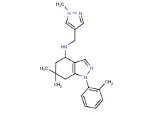 6,6-dimethyl-1-(2-methylphenyl)-N-[(1-methyl-1H-pyrazol-4-yl)methyl]-4,5,6,7-tetrahydro-1H-indazol-4-amine