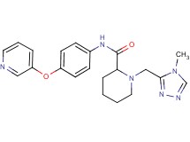 1-[(4-methyl-4H-1,2,4-triazol-3-yl)methyl]-N-[4-(pyridin-3-yloxy)phenyl]piperidine-2-carboxamide