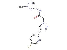 2-[4-(5-fluoropyridin-2-yl)-1H-pyrazol-1-yl]-N-(2-methyl-2H-1,2,3-triazol-4-yl)acetamide