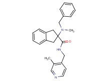 2-[benzyl(methyl)amino]-N-[(3-methyl-4-pyridinyl)methyl]-2-indanecarboxamide