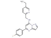 N-[(5-ethyl-2-pyridinyl)methyl]-5-(4-fluorophenyl)pyrazolo[1,5-a]pyrimidin-7-amine