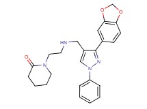 1-[2-({[3-(1,3-benzodioxol-5-yl)-1-phenyl-1H-pyrazol-4-yl]methyl}amino)ethyl]-2-piperidinone