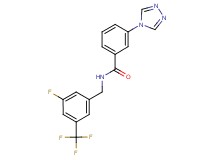 N-[3-fluoro-5-(trifluoromethyl)benzyl]-3-(4H-1,2,4-triazol-4-yl)benzamide