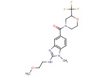 N-(2-methoxyethyl)-1-methyl-5-{[2-(trifluoromethyl)morpholin-4-yl]carbonyl}-1H-benzimidazol-2-amine
