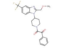 2-{4-[2-(methoxymethyl)-5-(trifluoromethyl)-1H-benzimidazol-1-yl]-1-piperidinyl}-2-oxo-1-phenylethanone
