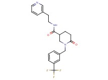 6-oxo-N-[2-(3-pyridinyl)ethyl]-1-[3-(trifluoromethyl)benzyl]-3-piperidinecarboxamide