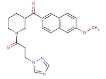 (6-methoxy-2-naphthyl){1-[3-(1H-1,2,4-triazol-1-yl)propanoyl]-3-piperidinyl}methanone