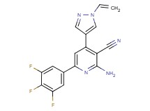 2-amino-6-(3,4,5-trifluorophenyl)-4-(1-vinyl-1H-pyrazol-4-yl)nicotinonitrile