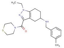 1-ethyl-N-(3-methylbenzyl)-3-(4-thiomorpholinylcarbonyl)-4,5,6,7-tetrahydro-1H-indazol-5-amine