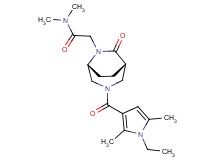 2-{(1S*,5R*)-3-[(1-ethyl-2,5-dimethyl-1H-pyrrol-3-yl)carbonyl]-7-oxo-3,6-diazabicyclo[3.2.2]non-6-yl}-N,N-dimethylacetamide