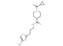 1-(cyclopropylcarbonyl)-N-[3-(4-methyl-1,3-thiazol-2-yl)propyl]-4-piperidinecarboxamide