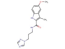 5-methoxy-3-methyl-N-[3-(1H-1,2,4-triazol-1-yl)propyl]-1H-indole-2-carboxamide
