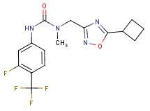 N-[(5-cyclobutyl-1,2,4-oxadiazol-3-yl)methyl]-N'-[3-fluoro-4-(trifluoromethyl)phenyl]-N-methylurea