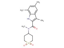 N-(1,1-dioxidotetrahydro-2H-thiopyran-4-yl)-N,3,5,7-tetramethyl-1H-indole-2-carboxamide