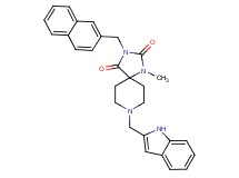 8-(1H-indol-2-ylmethyl)-1-methyl-3-(2-naphthylmethyl)-1,3,8-triazaspiro[4.5]decane-2,4-dione