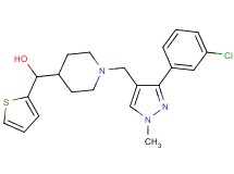 (1-{[3-(3-chlorophenyl)-1-methyl-1H-pyrazol-4-yl]methyl}-4-piperidinyl)(2-thienyl)methanol