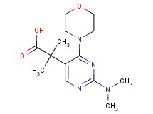 2-[2-(dimethylamino)-4-morpholin-4-ylpyrimidin-5-yl]-2-methylpropanoic acid