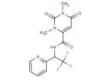 1,3-dimethyl-2,6-dioxo-N-(2,2,2-trifluoro-1-pyridin-2-ylethyl)-1,2,3,6-tetrahydropyrimidine-4-carboxamide