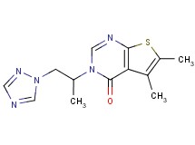 5,6-dimethyl-3-[1-methyl-2-(1H-1,2,4-triazol-1-yl)ethyl]thieno[2,3-d]pyrimidin-4(3H)-one
