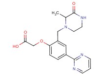{2-[(2-methyl-3-oxopiperazin-1-yl)methyl]-4-pyrimidin-2-ylphenoxy}acetic acid