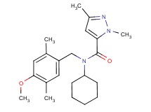 N-cyclohexyl-N-(4-methoxy-2,5-dimethylbenzyl)-1,3-dimethyl-1H-pyrazole-5-carboxamide