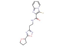 3-fluoro-N-{2-[5-(tetrahydro-2-furanyl)-1,2,4-oxadiazol-3-yl]ethyl}imidazo[1,2-a]pyridine-2-carboxamide