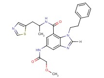 5-[(methoxyacetyl)amino]-N-[1-methyl-2-(1,3-thiazol-5-yl)ethyl]-1-(2-phenylethyl)-1H-benzimidazole-7-carboxamide
