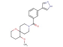 5-methoxy-9-[3-(1H-pyrazol-4-yl)benzoyl]-1-oxa-9-azaspiro[5.5]undecane
