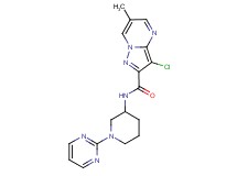 3-chloro-6-methyl-N-[1-(2-pyrimidinyl)-3-piperidinyl]pyrazolo[1,5-a]pyrimidine-2-carboxamide