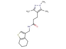 N-(4,5,6,7-tetrahydro-1-benzothien-3-ylmethyl)-3-(1,3,5-trimethyl-1H-pyrazol-4-yl)propanamide